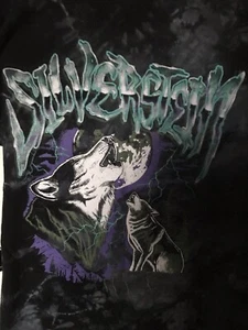 Size Medium Silverstein Band Tie Dye Shirt Wolf Lightning Forest Graphic Y2K - Picture 1 of 4