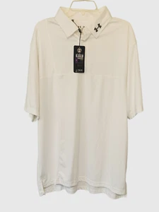 Under Armour Gr. 2XL Golf Polo Shirt weiß lockere Passform Wärmeausrüstung UPF30+ neu mit Etikett $ 64,99 - Bild 1 von 7