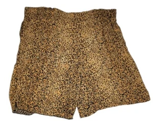 NWOT Norton Mcnaughton Womens sz 14 Brown Cheetah Print Pockets Shorts - Picture 1 of 3