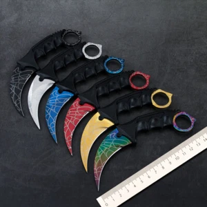 Camping Karambit Fixed Blade Knife Outdoor Survival Tactical Hunting Claw Knife - Picture 1 of 19