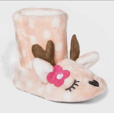 Zapatillas botín a lunares Cat & Jack niñas pequeñas S 12-24 meses rosa reno Foto 1 de 4