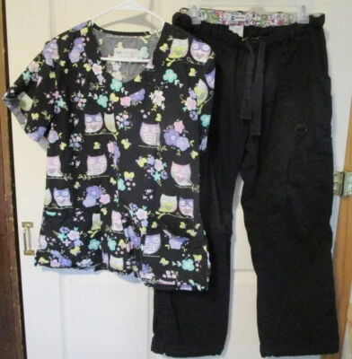 Tasha and Me Scrub Top and Koi Scrub Bottom Medium - Image 1 of 3