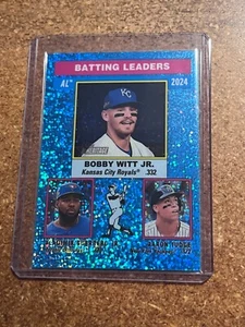 2025 Topps Heritage Light Blue Sparkle # 192 AL Provg Leaders Witt Guerrero Judge - Imagen 1 de 2