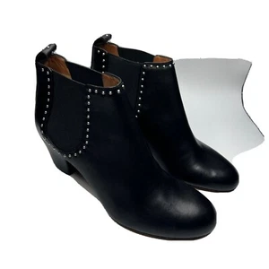 AUTHENTIC GIVENCHY ANKLE STUDDED BLACK LEATHER BOOTS, SIZE MISMATE! 36.5/38 READ - Picture 1 of 9