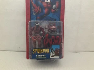 2004 Toybiz Marvel Spider-Man Carnage mit Spinnenfallen Actionfigur Brandneu  - Bild 1 von 3