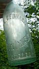 JOHN L. GEBHARDT, BOSTON, MASS. blob top beer bottle(empty) emboss logo.