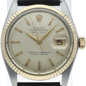 ROLEX Datejust Herrenuhr Antik 1601(1) K18Y / Edelstahl / Leder Herren... - Bild 1 von 5