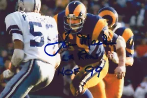 TOM MACK NFL HOF Rams Football Auto Autographed Signed 4x6 Photo A - Picture 1 of 1