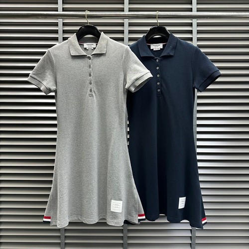 Abito donna estivo Thom Browne nuovo tessuto maniche corte dolce casual