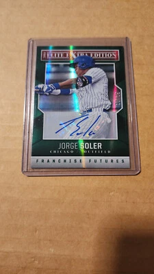 Jorge Soler 2014 Panini Elite Extra Edition FRANCHISE FUTURE Emerald #10/25 Auto - Image 1 of 3