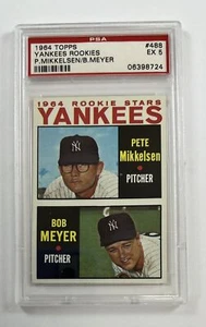 1964 Topps Baseball #488 Yankees RS Mikkelsen Meyer    PSA 5   GC22 - Picture 1 of 2