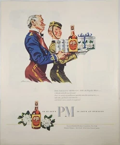 1946 PM De Luxe Blended Whiskey Vintage Ad popular mixer - Picture 1 of 1