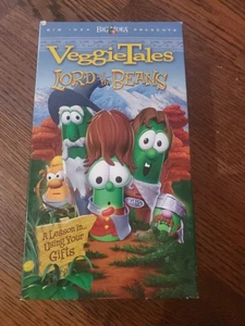 Veggie Tales Lord of the Beans VHS Movie Sing Along Kids Family Animated Tested - Foto 1 di 3