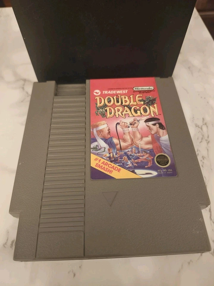 1988 Nintendo NES Double Dragon Video Game Original With Sleeve Tested Working   - Image 1 of 4