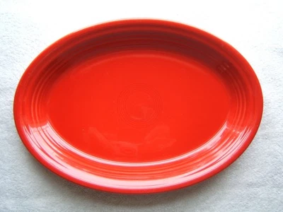Fiesta Serving Platter in Red, 13 1/2" x 9 3/8",  Exc. FREE S & H - Image 1 of 2