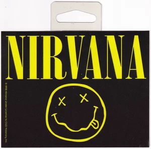 Nirvana Happy Face Aufkleber 1998 C & D Visionary Inc 3,5" x 4,5" 27 Jahre alt - Bild 1 von 2