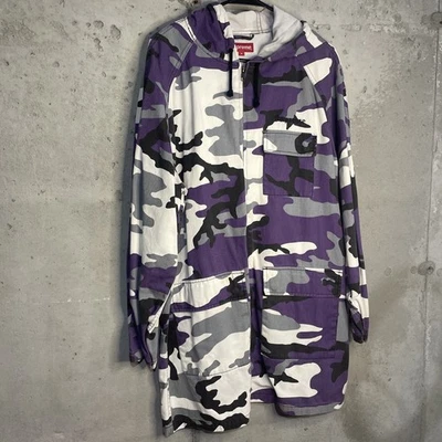 Supreme 16AW Twill Zip Parka Camouflage Purple Size Medium Outerwear Mens Camo - Image 1 of 4