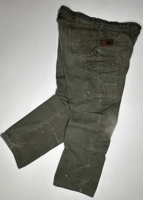 Wrangler Riggs Workwear Ripstop Cargo Pants 3W060LD Loden Green 40 x 32 - Image 1 of 4