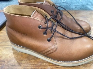 Red Wing Chukka Boots Mens 7.5 Brown Leather Ankle Lace Up Work Style 595 - Picture 1 of 10