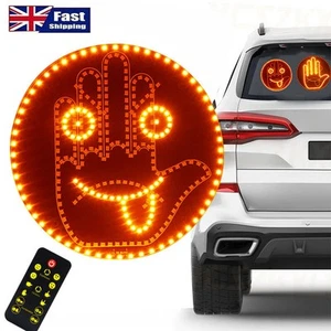 Finger Gesture Light with Remote LED Car Back Window Sign Hand Light Gift Sale - Picture 1 of 14
