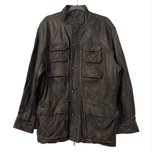 Agave Herren Vintage Style Technical Field Lederjacke Large Grunge Utilitarian - Bild 1 von 4