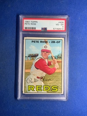 1967 Topps #430 Pete Rose PSA 4**** Goodwin Centering ** Foto 1 de 2