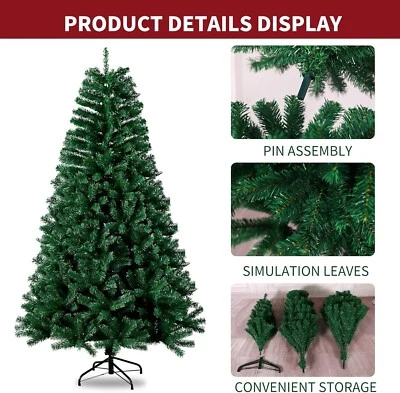 CHRISTMAS TREE 5FT WITH STAND XMAS TREE BUSHY TRADITIONAL ARTIFICIAL 5 FOOT - Image 1 of 4