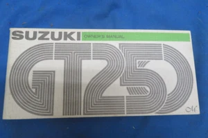 Original 1975 Suzuki GT250 Owner's Manual, # 99011-18600 84 Pages - Nice - Rare - Bild 1 von 16