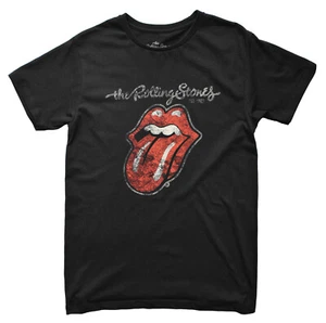 Official Rolling Stones Plastered Tongue T Shirt New Black  S M L XL XXL - Picture 1 of 6