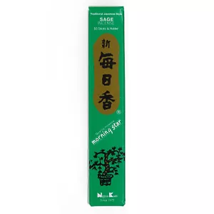 Nippon Kodo Morning Star Sage Japanese Incense Sticks + Holder - Picture 1 of 2