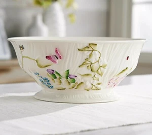 NIB Belleek Floral Springtime 10" Bowl Porcelain China Made in Ireland NEW - Picture 1 of 6