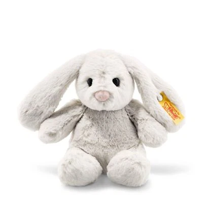 Hoppie Hase 18 cm hellgrau Plüschtier mit Schlappohren Soft Cuddly Friends fl... - Bild 1 von 4