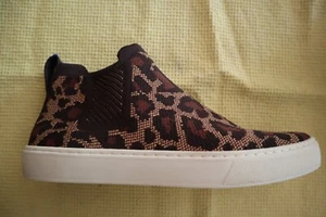 Cheetah Leopard Print Textile ROTHY'S Chelsea Pull On Booties Sneakers US 9 - Picture 1 of 6
