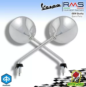 COPPIA SPECCHIETTI SX + DX RETROVISORI PIAGGIO VESPA LX 2T 50 2005 2006 2007 - Foto 1 di 1