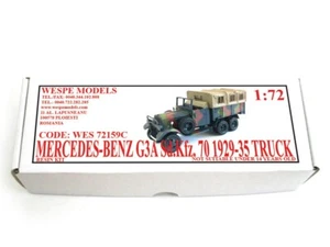 1:72 MERCEDES-BENZ G3A Sd.Kfz. 70 1929-35 TRUCK- Wespe Models- resin kit 72159C - Picture 1 of 1