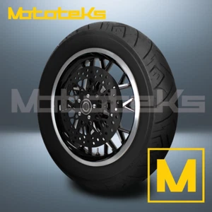 16X3.5 RAZOR MAG WHEEL BLACK MACHINE FOR HARLEY SOFTAIL SPORTSTER DYNA FRONT RIM - Picture 1 of 5