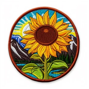 Parche Girasol Apliques Plancha Ropa Flor Silvestre Naturaleza Insignia Montaña  - Imagen 1 de 12