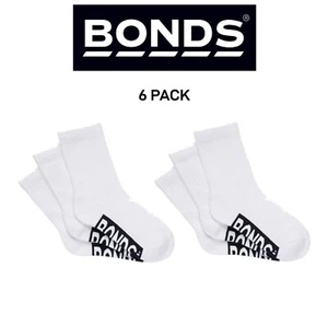 Bonds Kids Cushioned Crew Cushioned Smooth Toe Seams Socks 6 Pack RXUY3N - Picture 1 of 2
