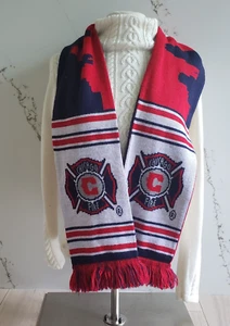 Chicago Fire MLS Fußball Schal rot marine weiß Strick Logo Supporters Fransen - Bild 1 von 5