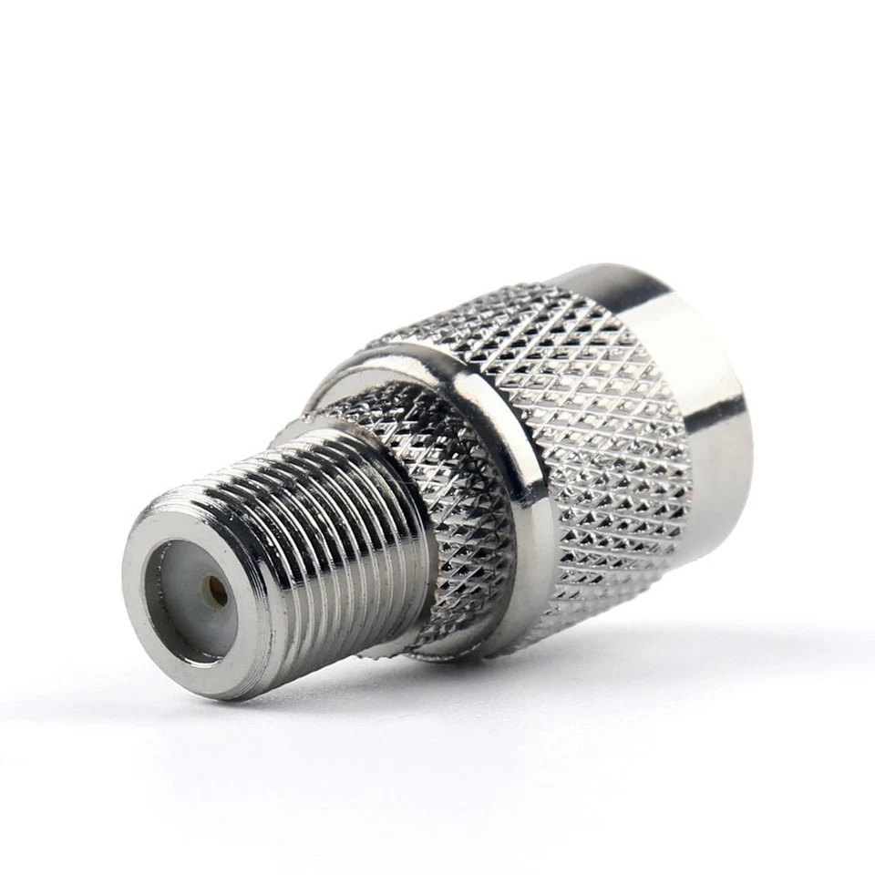2Pcs Adapter TNC Male Plug To F TV Female Jack RF Connector Straight M/F - Image 1 of 1