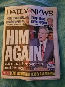 NY DAILY NEWS 8.11.17 Trump Thank Heavens For Guns Roy Halladay Phillies stirbt  - Bild 1 von 12