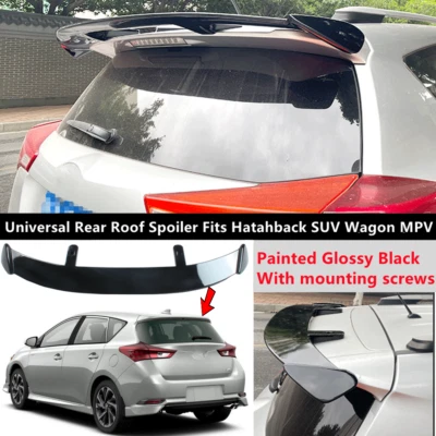 Universal ABS Gloss Black Rear Roof Spoiler Wing For Toyota Corolla iM 2017-2018 - Imagem 1 de 4