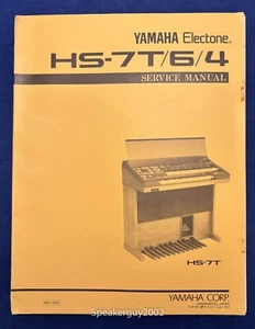 Manuale di servizio organo originale Yamaha Electone HS-7T HS-6 HS-4 - Foto 1 di 1