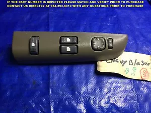 OEM 98 99 00 01 02 03 04 05 CHEVROLET BLAZER DRIVER LEFT MASTER WINDOW SWITCH - Imagen 1 de 5