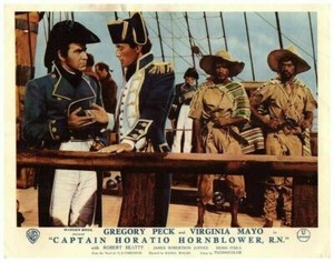 Captain Horatio Hornblower Original Lobby Card Gregory Peck Robert Beatty 1951