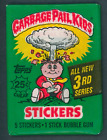 1986 Garbage Pail Kids 3. Serie OS3 nicht 3 1 ungeöffnete Wachspackung versiegelt 0,25 Preis