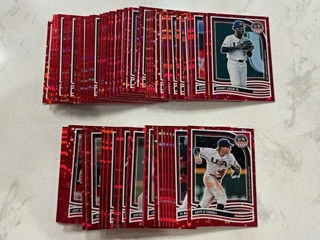 *PICK YOUR CARD* 2024 Panini USA Baseball Stars & Stripes RED Parallel #d to 199 - Image 1 of 1