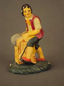 Vintage Made In Lucca, Italy Papier Mache Cartapesta Knife Sharpener Figurine - Picture 1 of 7