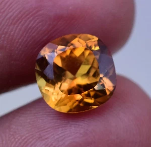 4.00 Ct Natural Mandarin Orange Spessartite Garnet Namibia Gemstone Certified - Picture 1 of 7