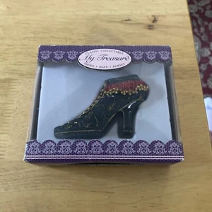 1999 Kingsbridge My Treasure Victorian High Heel Resin Shoe Miniature Decoration - Picture 1 of 2